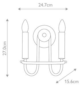 Kichler KL-CAPITOL-HILL2-PNBR - Aplică de perete CAPITOL HILL 2xE14/40W/230V, auriu