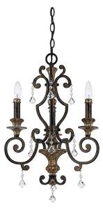 Quoizel QZ-MARQUETTE3 - Candelabru suspendat cu lanț MARQUETTE, 3xE14/60W/230V, finisaj bronz