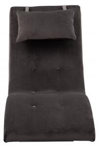 Scaun sezlong tapițat cu pernă inclusă Relax gri