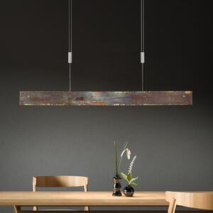 Quitani Lampă suspendată LED Malu, aur oxidat, lungime 100 cm, reglabil, Auriu / Alamă, Camera de zi / sufragerie, Metal, Modern