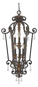 Quoizel QZ-MARQUETTE6-B - Candelabru cu lanț MARQUETTE 6xE14/60W/230V, bronz