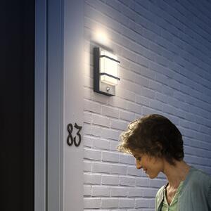 Philips LED cu LED-uri pentru exterior Petronia UE, senzor, Negru, Aluminiu, Modern