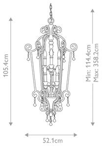 Quoizel QZ-MARQUETTE6-B - Candelabru cu lanț MARQUETTE 6xE14/60W/230V, bronz