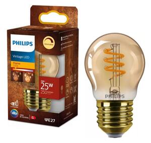 Bec LED dimabil Vintage Philips P45 E27, 3W, 230V, 2200K