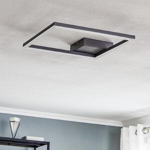Fabas Luce Plafonieră LED Bard, 42x42 cm, antracit, reglabil, Negru, Camera de zi / sufragerie, Metal, Modern