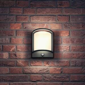 Philips Lampă de perete cu LED pentru exterior Samondra UE, senzor, Negru, Aluminiu, Modern