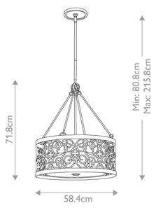 Feiss FE-ARABESQUE4 - Lustră cu tijă ARABESQUE 4xE27/60W/230V aurie
