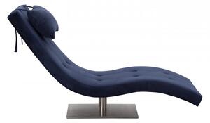 Scaun sezlong tapițat cu pernă inclusă Relax albastru