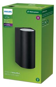 Philips Aplică pentru exterior Nightingale, 2 lumini, Negru, Aluminiu, Modern