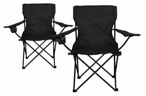 Divero Set de camping - 2x scaune pliabile cu suport