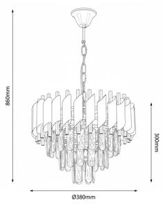 Brilagi - Lustră cu lanț ECLIPSE, 5xE14/10W/230V, diam. 38 cm, argintie