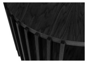 Masă auxiliară din lemn de stejar Woodman Drum, ø 83 cm, negru
