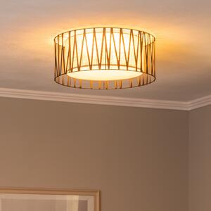 TK Lighting Plafonieră Harmony, negru, iută naturală, Ø 50 cm, reglabil, Negru, Camera de zi / sufragerie, Metal, Modern