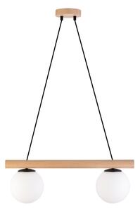 Pendul cu cablu WOODSTOCK 2xE27/15W/230V lemn/negru