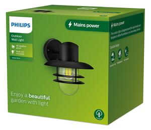 Philips Lumina de perete în aer liber Inyma, reglabil, Negru, Aluminiu, Modern