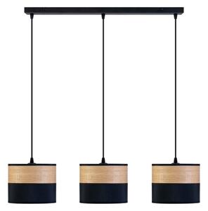 Lustră pe cablu ALBA 3xE27/15W/230V negru/maro