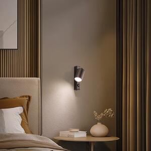 TK Lighting Spot de perete Top, reglabil, comutator, maro, flacără unică, Maro / Rugină, Camera de zi / sufragerie, Metal, Modern