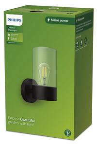 Philips Lampă de perete pentru exterior Flareon, reglabil, Negru, Aluminiu, Modern