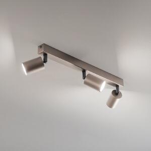 TK Lighting Spot de plafon Top, reglabil, maro, liniar cu trei becuri, reglabil, Maro / Rugină, Camera de zi / sufragerie, Metal, Modern, Plafon cu flacără multiplă