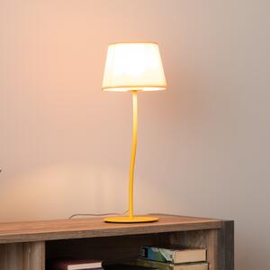 TK Lighting Lampă de masă Nicola, galbenă, Galben, Camera de zi / sufragerie, Metal, Viața tânără