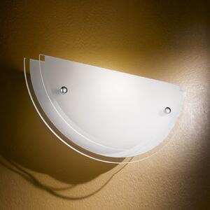 Fabas Luce Aplică de perete Hill din sticlă lustruită, reglabil, Alb, Camera de zi / sufragerie, Sticlă, Modern