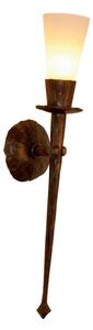 Menzel Chateau - torță perete forjată 60 cm, reglabil, Maro / Rugină, Camera de zi / sufragerie, Metal, Casă de țară / Rustic