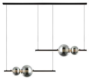 Zambelis Lampă suspendată LED 22234 Lungime 105cm negru/fum, reglabil, Negru, Camera de zi / sufragerie, Metal, Modern