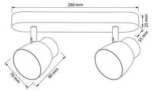 Brilagi - Spot LED RGBW dimmabil NUGGET 2xGU10/4,8W/230V negru/auriu