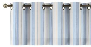 Perdea scurtă cu bandă tunel și căpăta culoare albastru Țesătură împletitură, cu model