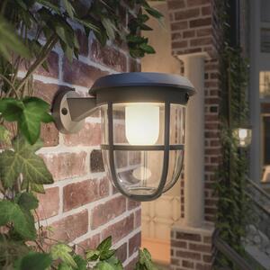 Philips LED-Solar aplică de perete Radii, Negru, Plastic, Modern, Soclu de perete jos