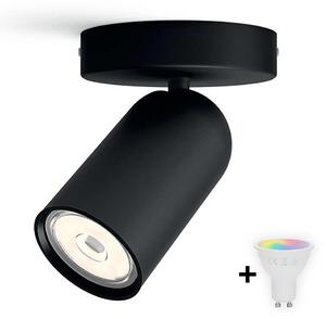 Philips - Spot LED RGBW dimerizabil PONGEE 1xGU10/4,8W/230V, negru + telecomandă