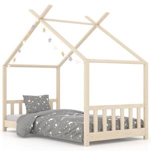 Cadru de pat pentru copii, 70 x 140 cm, lemn masiv de pin