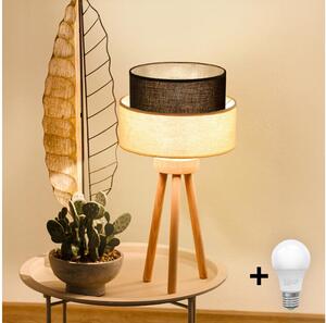 Brilagi - Lampă de masă LED stil BOHO 1xE27/15W/230V crem/maro