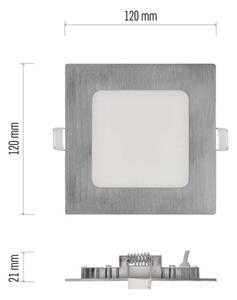 Corp de iluminat LED încastrat NEXXO, 7W, 230V, 3000/3500/4000K, argintiu, 12x12 cm