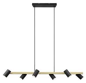 Trio - Lustră MARLEY pe cablu, 6x GU10/35W/230V, negru/auriu