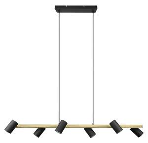 Trio - Lustră MARLEY pe cablu, 6x GU10/35W/230V, negru/auriu