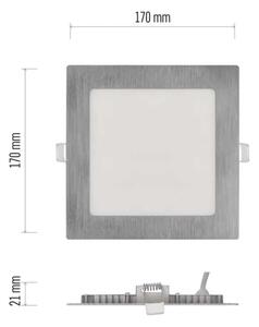 Corp de iluminat LED încastrat NEXXO LED/12,5W/230V 3000/3500/4000K argintiu 17x17 cm