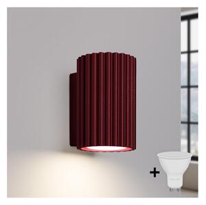 Brilagi - Aplica LED de perete CRESTO, 1x GU10, 10W, 230V, diam. 10 cm, burgund