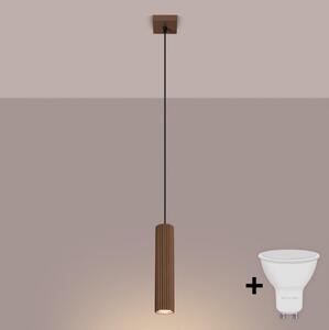 Brilagi - Pendul LED pe cablu CRESTO 1xGU10/10W/230V maro