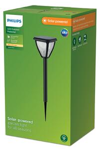 Philips LED lumina solară pentru sol Vapora, Negru, Plastic, Modern, Spot de exterior / vârf de pământ