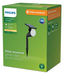 Philips LED lumina solară pentru sol Jivix, Negru, Plastic, Modern, Spot de exterior / vârf de pământ