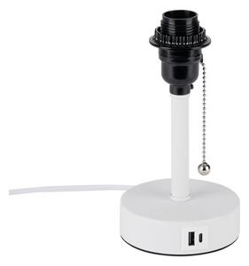 Brilagi - Lampă de birou TABLON 1xE27/25W/230V cu port USB, albă
