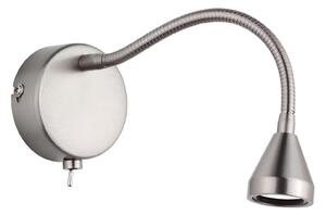 LED lumina de perete Mini, braț flexibil, nichel, 3.000K