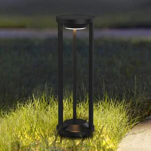 Heitronic LED lumina solară cu bolarzi Pilastro, senzor, vârf de sol, reglabil, Negru, Aluminiu