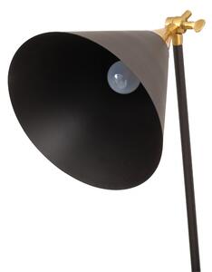 Lampadar din otel/alama/fier Celeste, negru/auriu, un bec 59x32x144 cm