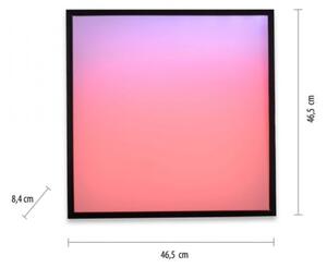 Plafonieră LED RGBW dimabilă JUST LIGHT. 14110-18 MARIO BLACK LED/19,5W/230V + telecomandă