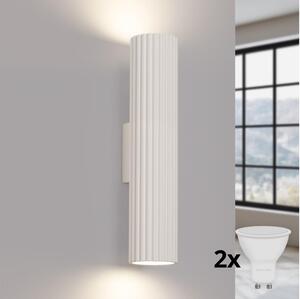 Brilagi - Aplica de perete LED CRESTO, 2x GU10 / 10W / 230V, 30 cm, crem