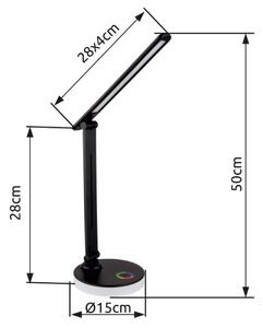 Globo 58445B - Lampă de birou LED RGBW dimabilă GERALDO LED/5W/230V + LED/2W