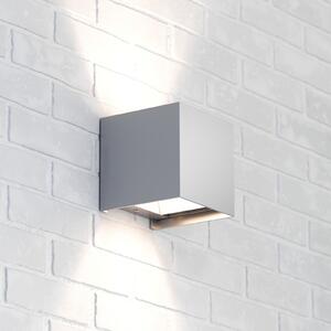 MCJ Aplică de perete Zuza 2, culoare aluminiu, metal, patru aripi, 10 cm, G9, reglabil, Metalic, Camera de zi / sufragerie, Aluminiu, Modern, Priză de perete sus / jos