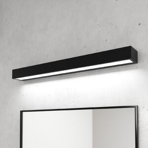 MCJ Aplică de perete pentru baie Vola LED, IP44, negru, 4.000 K, lățime 60 cm, Negru, Baie, Metal, Modern, Soclu de perete jos